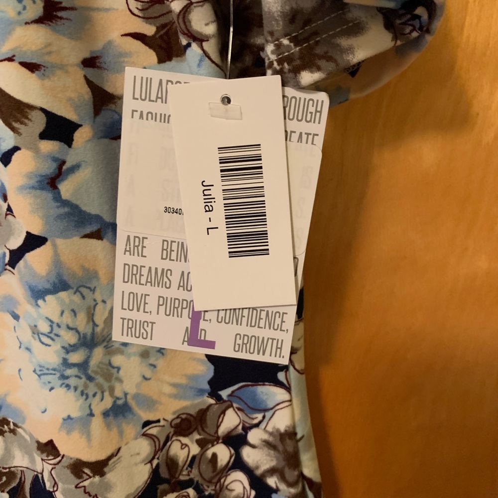 Lularoe Floral Julia Dress. Size L. - Picture 2 of 4